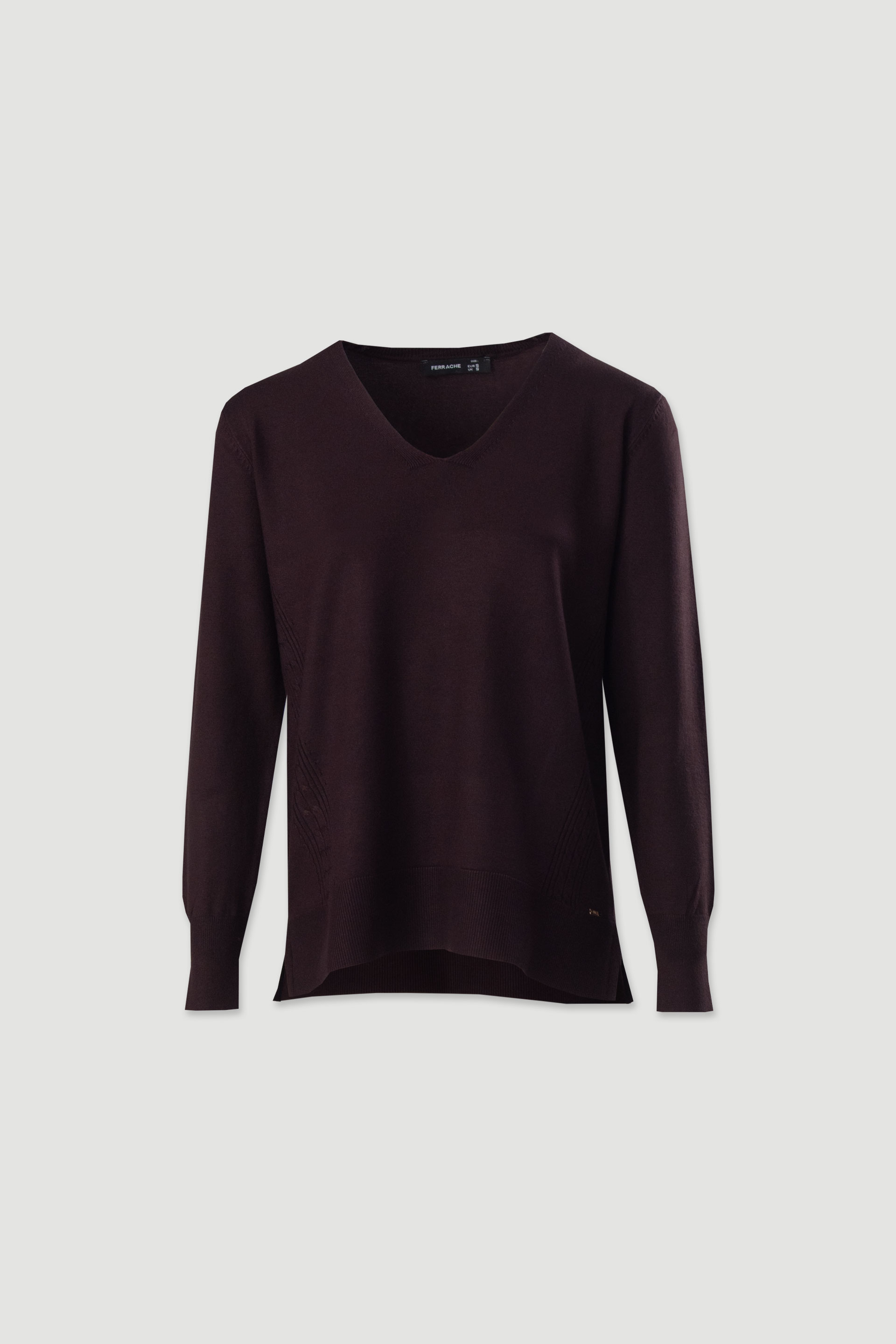 Túnica de malha com decote em v