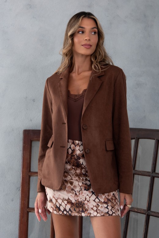 Veste effet daim