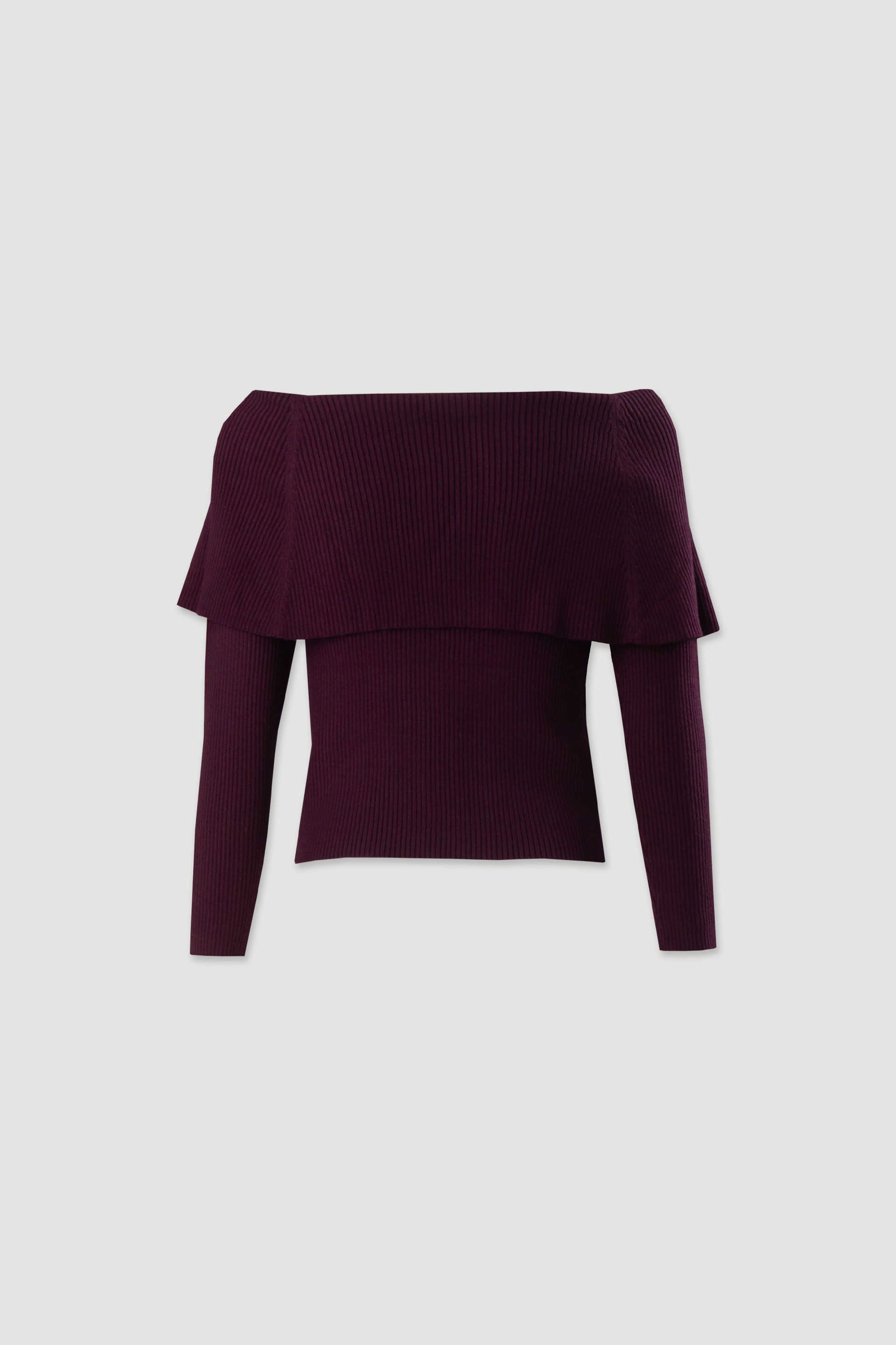 Camisola de malha com gola bardot