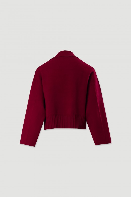 Cardigan en maille avec boutons mtalliques sigls personnaliss