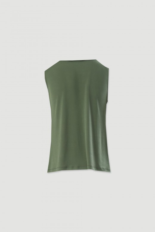 Top basique en maille avec encolure ronde