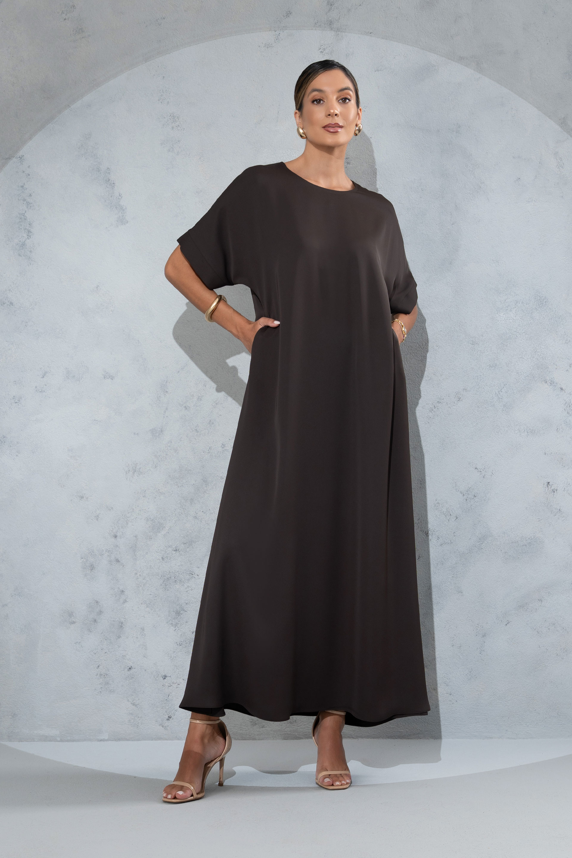 Robe longue fluide avec poches