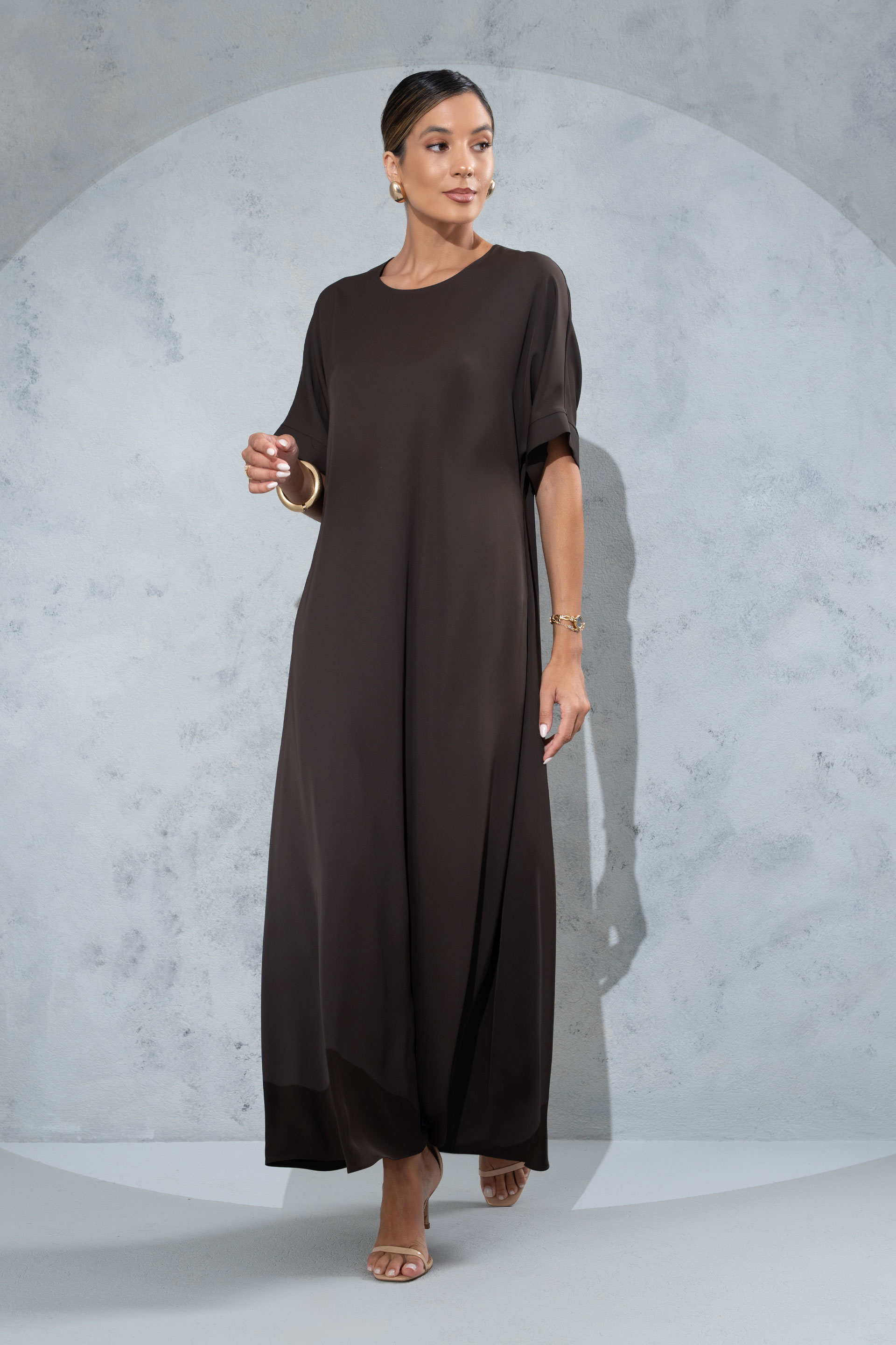 Robe longue fluide avec poches