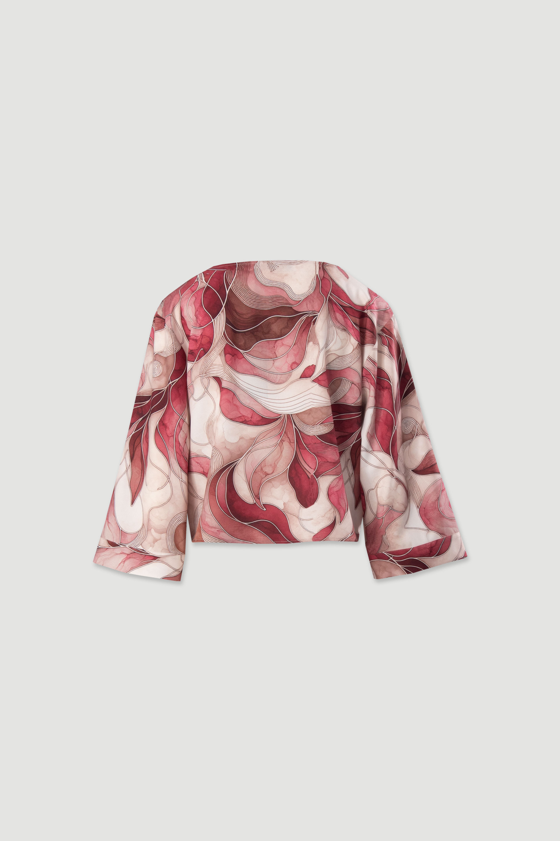 Túnica estampada com detalhe no ombro