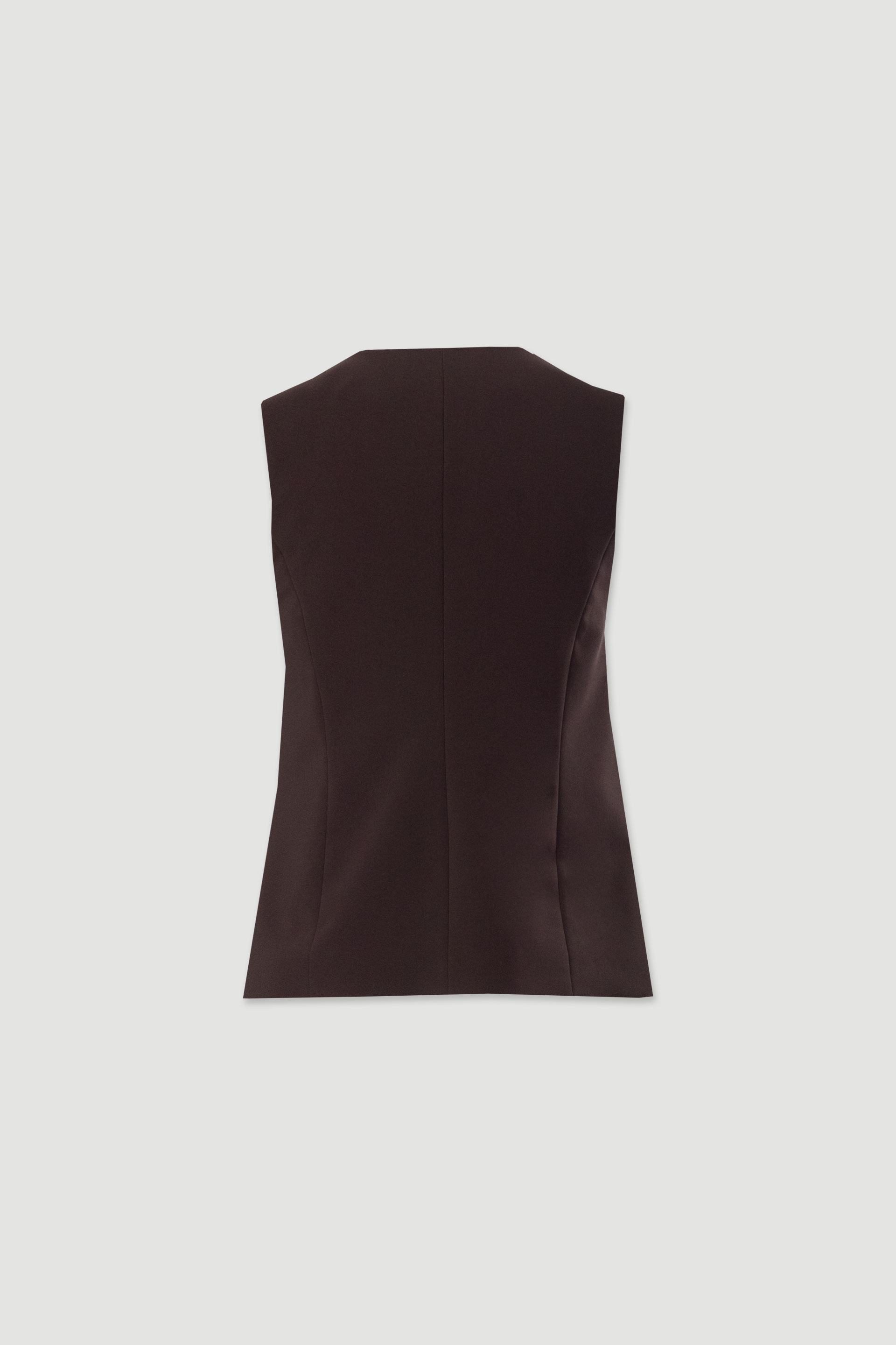 Vest with v-neckline and metallic buttons