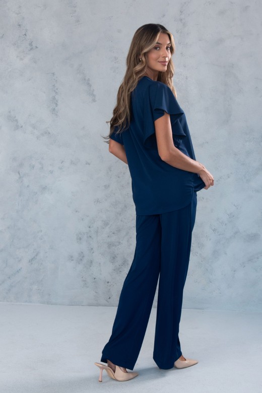 Cala wide leg em malha