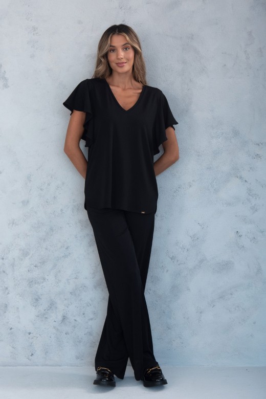 Cala wide leg em malha