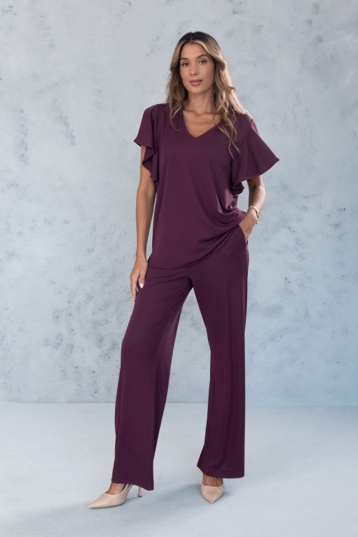 Cala wide leg em malha