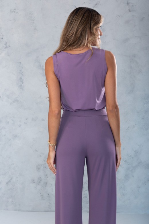 Top basique en maille avec encolure ronde