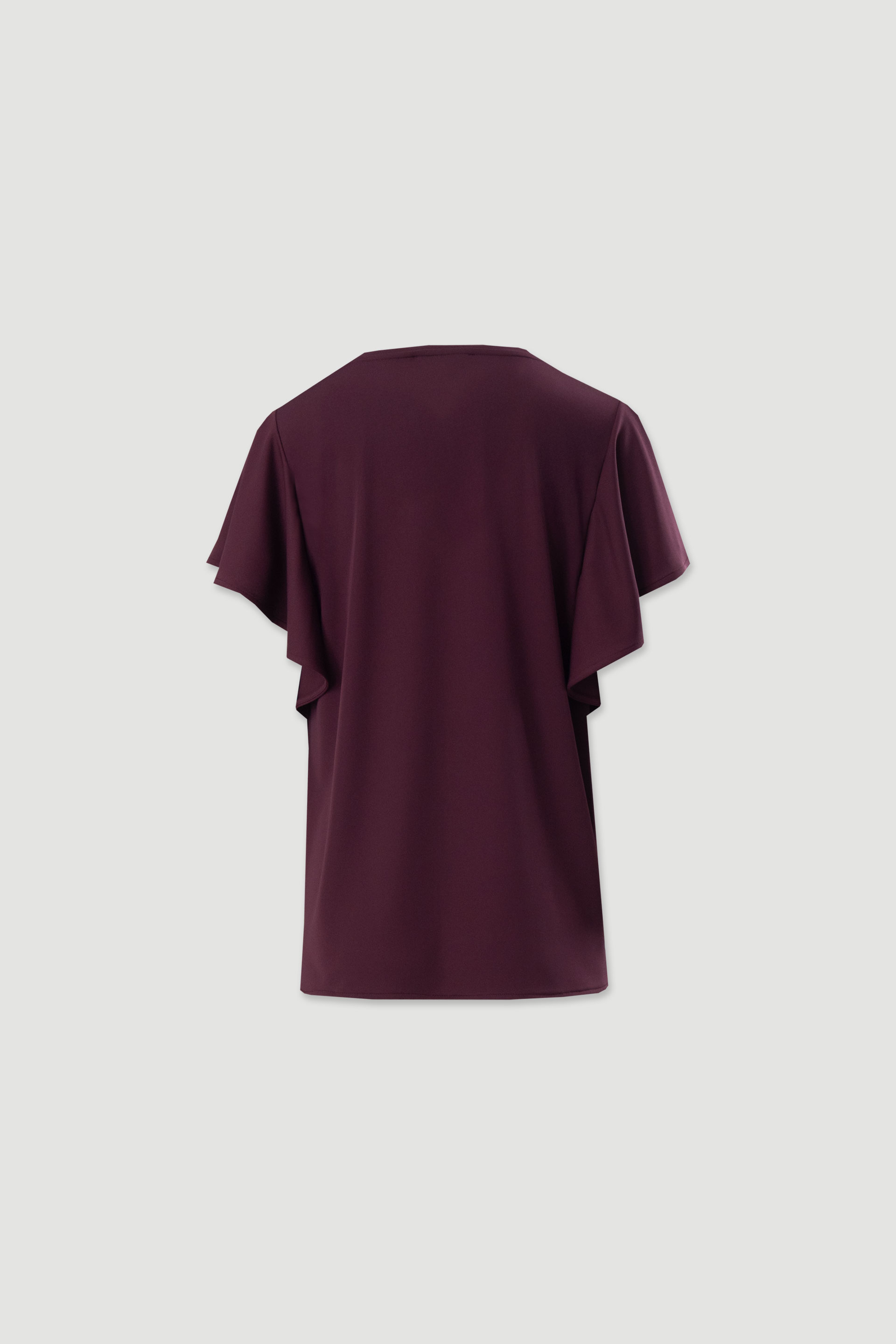 Túnica con escote en v y mangas con volante