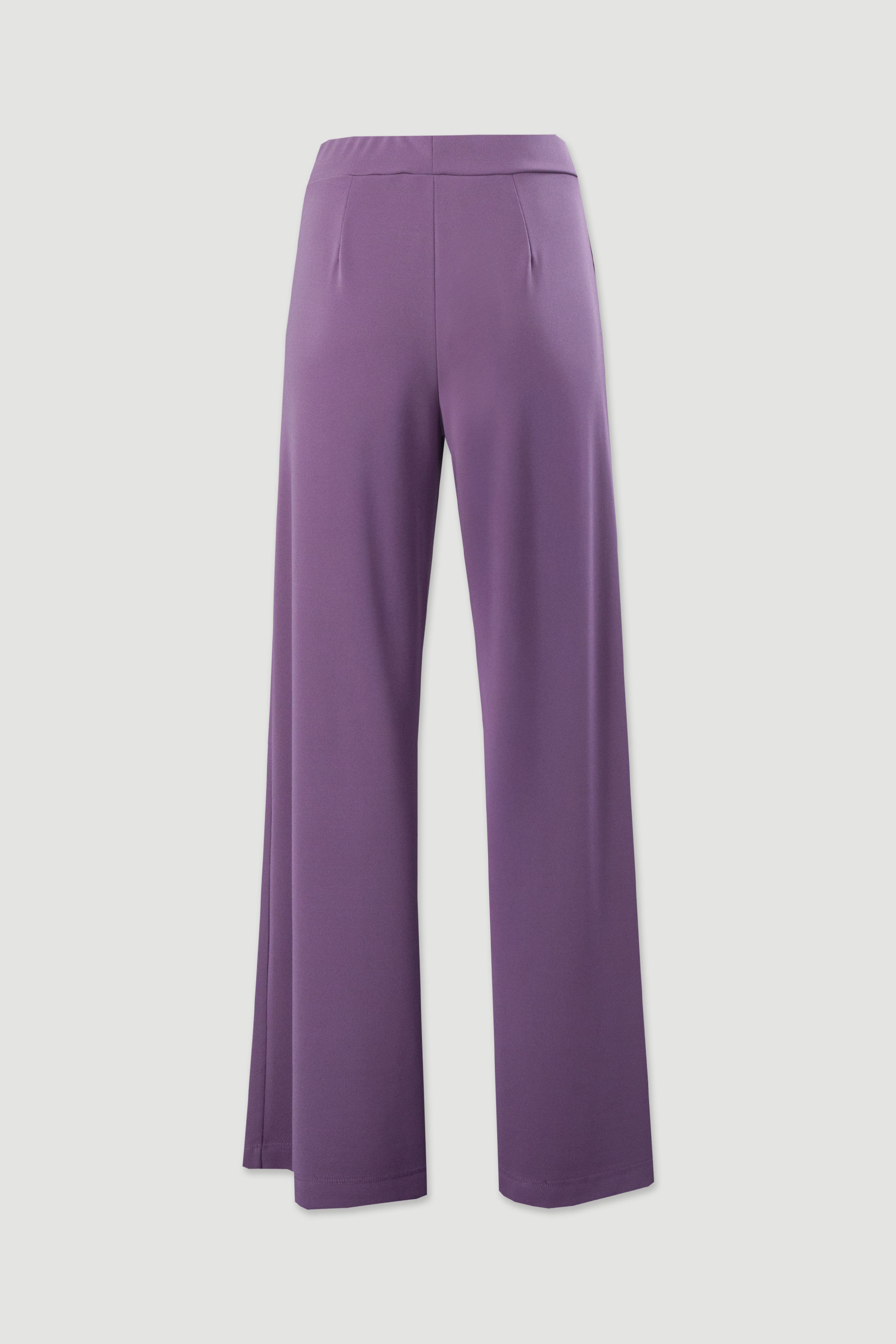 Wide-leg knit trousers