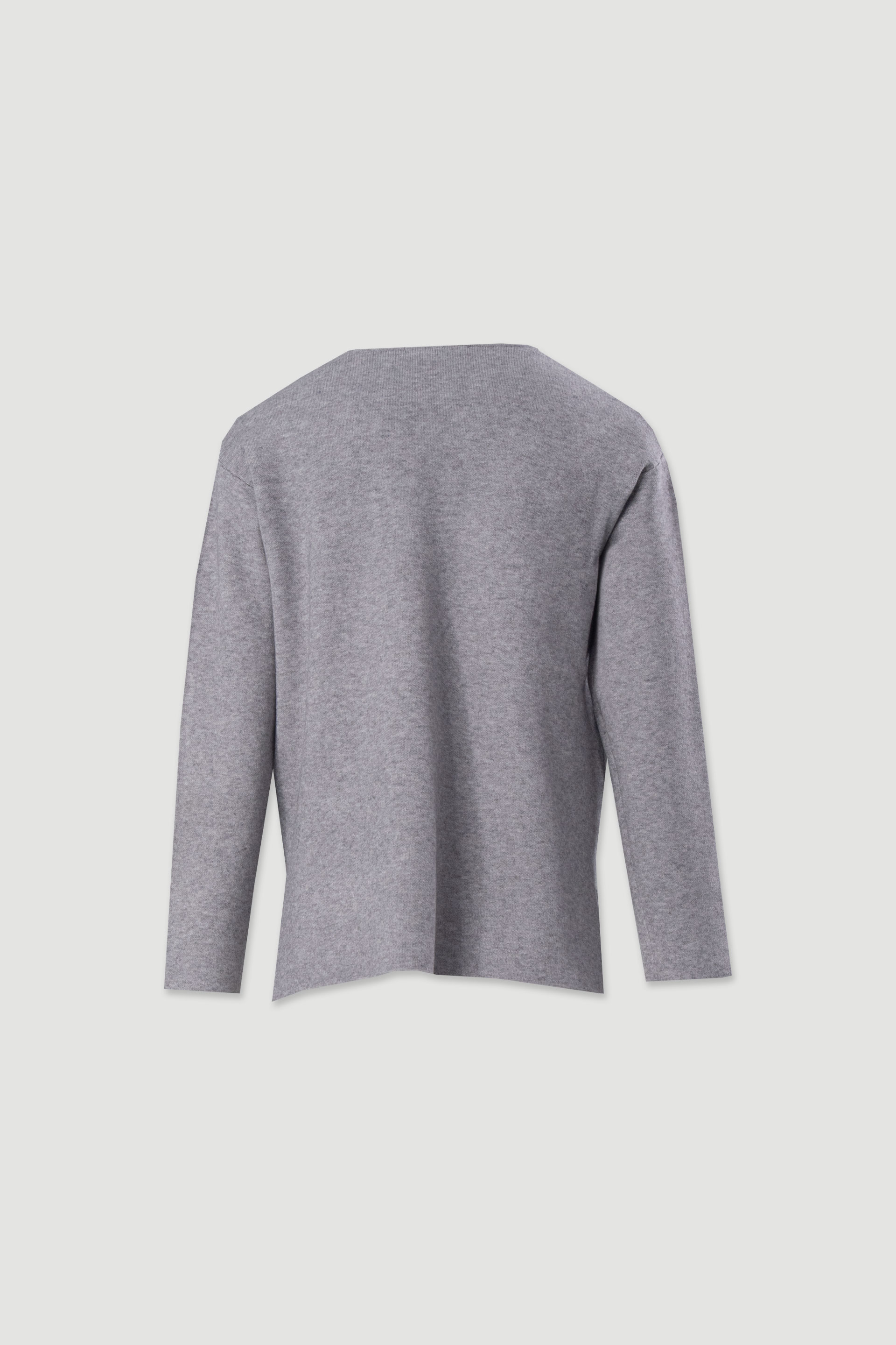 Knit sweater with v-neckline