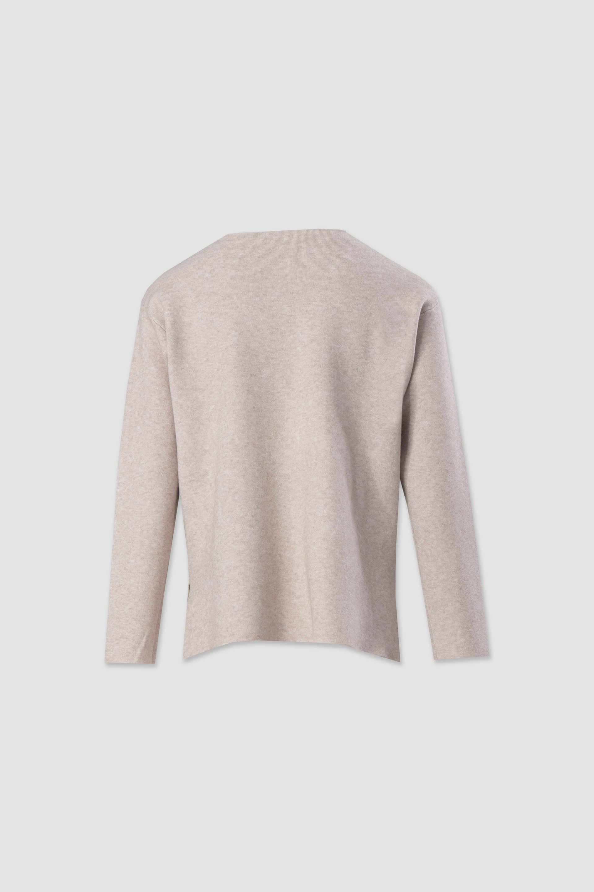 Knit sweater with v-neckline