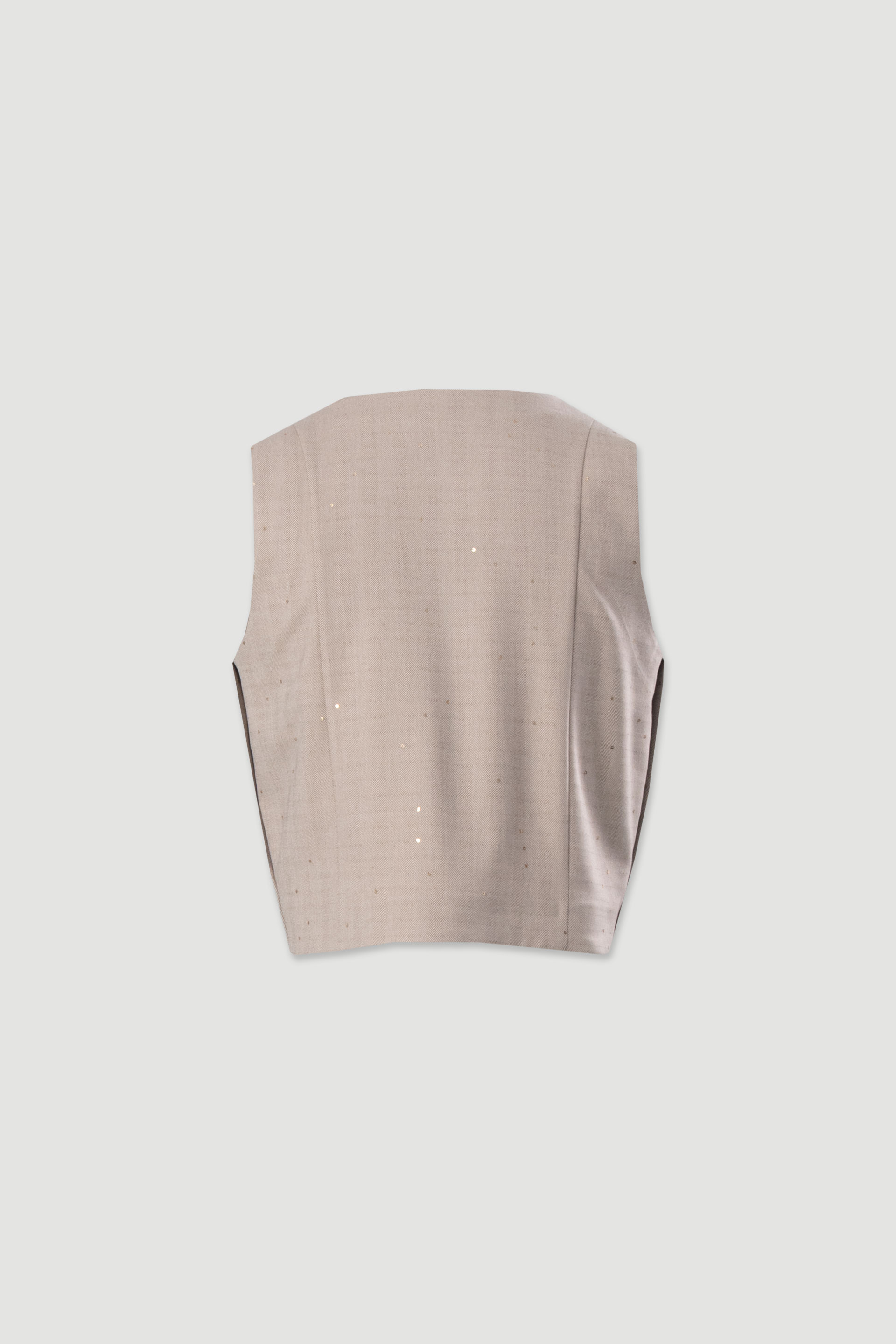 Chaleco corto en tejido texturizado