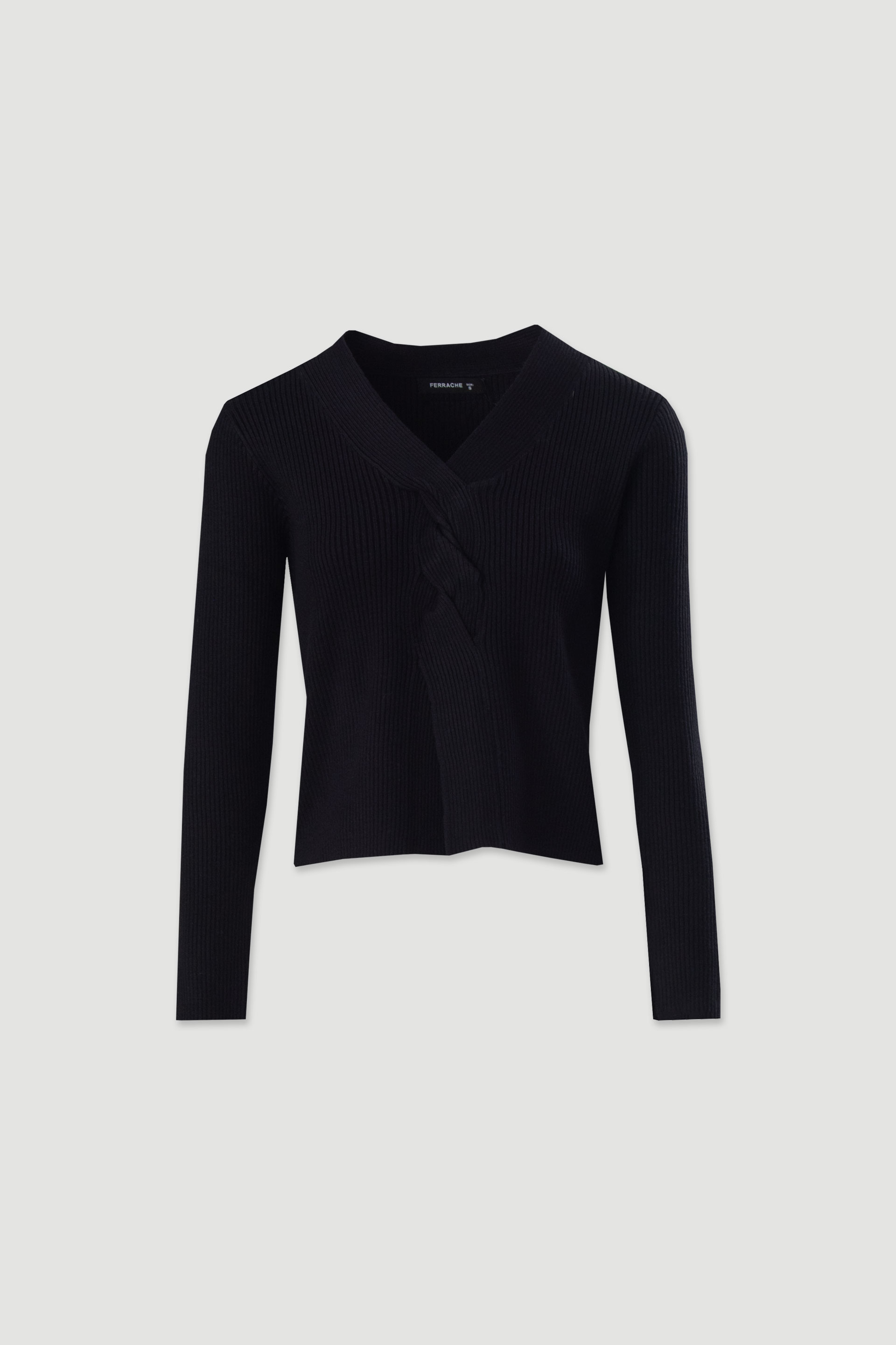 Camisola de malha com pormenor entrançado