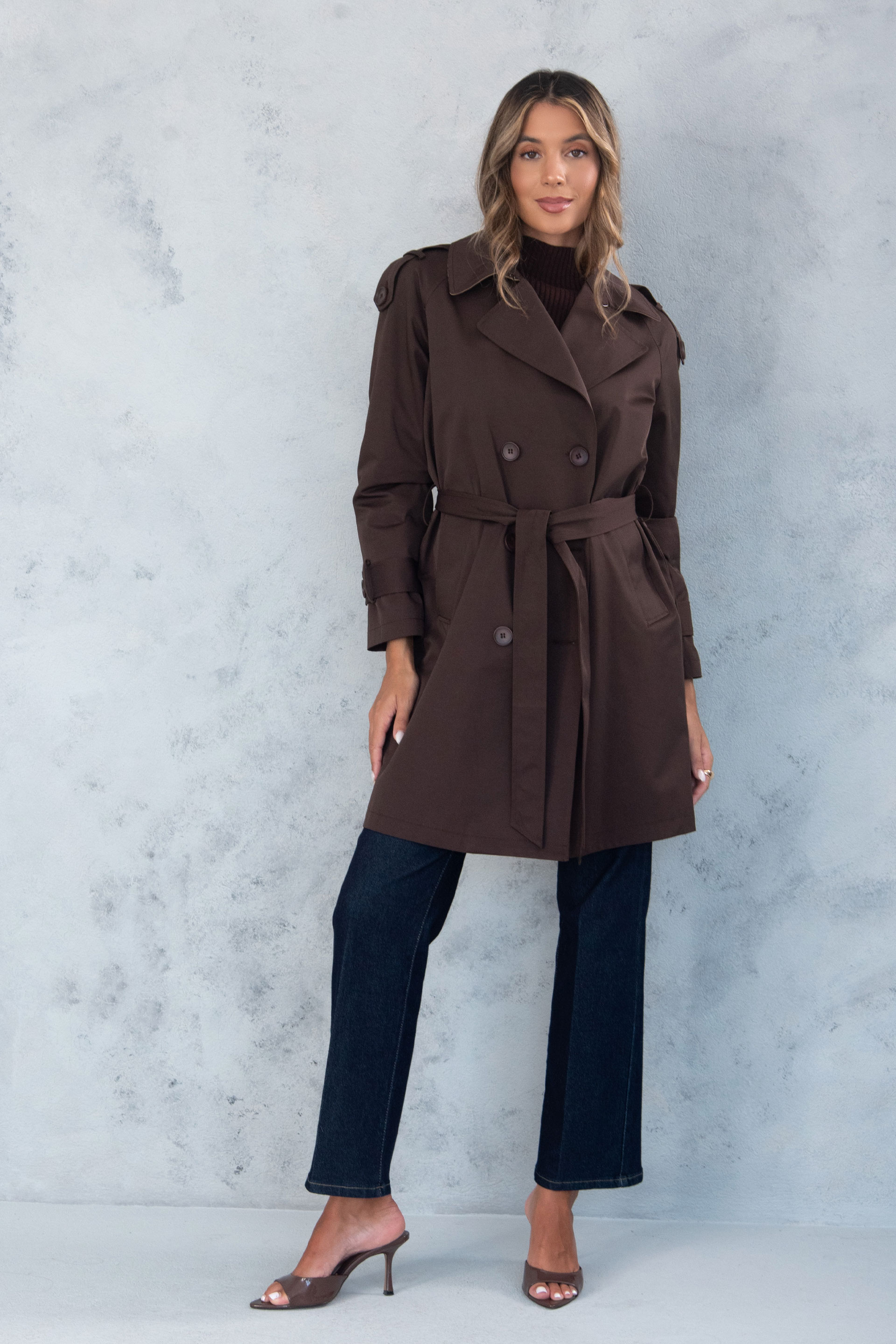 Classic trench coat with belt