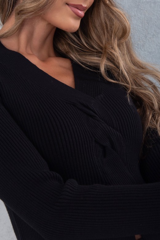 Jersey de punto con detalle trenzado