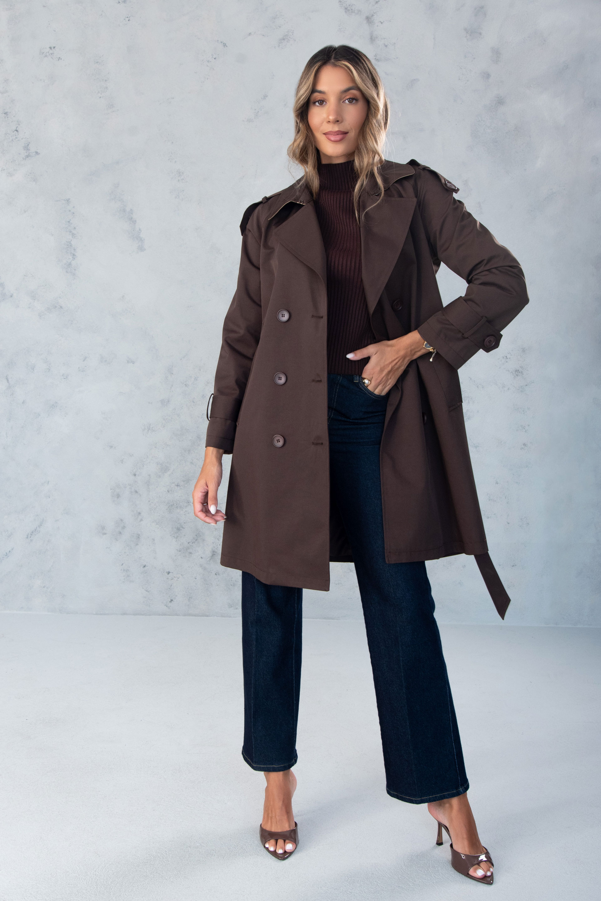 Classic trench coat with belt
