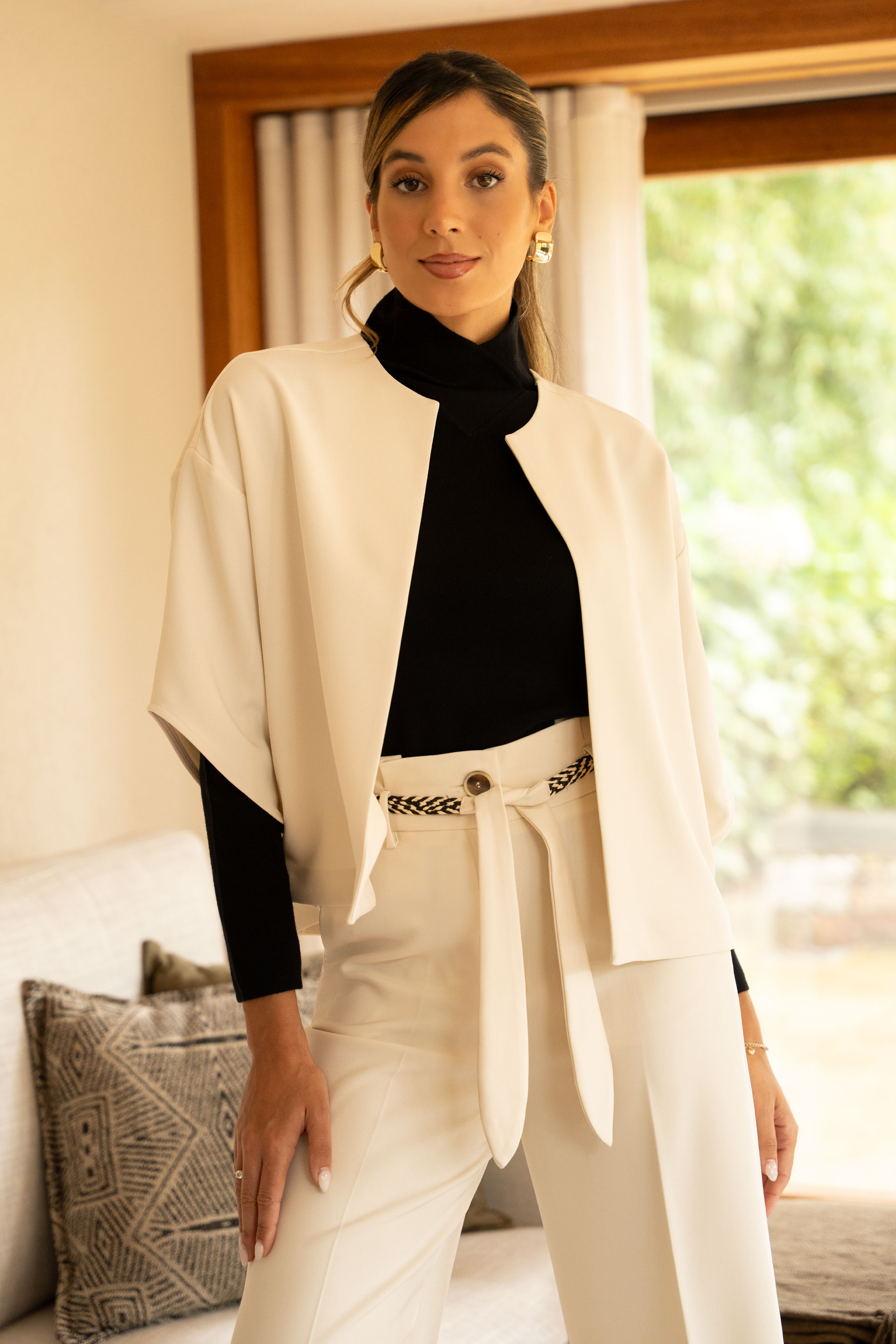 Veste ouverte à coupe fluide