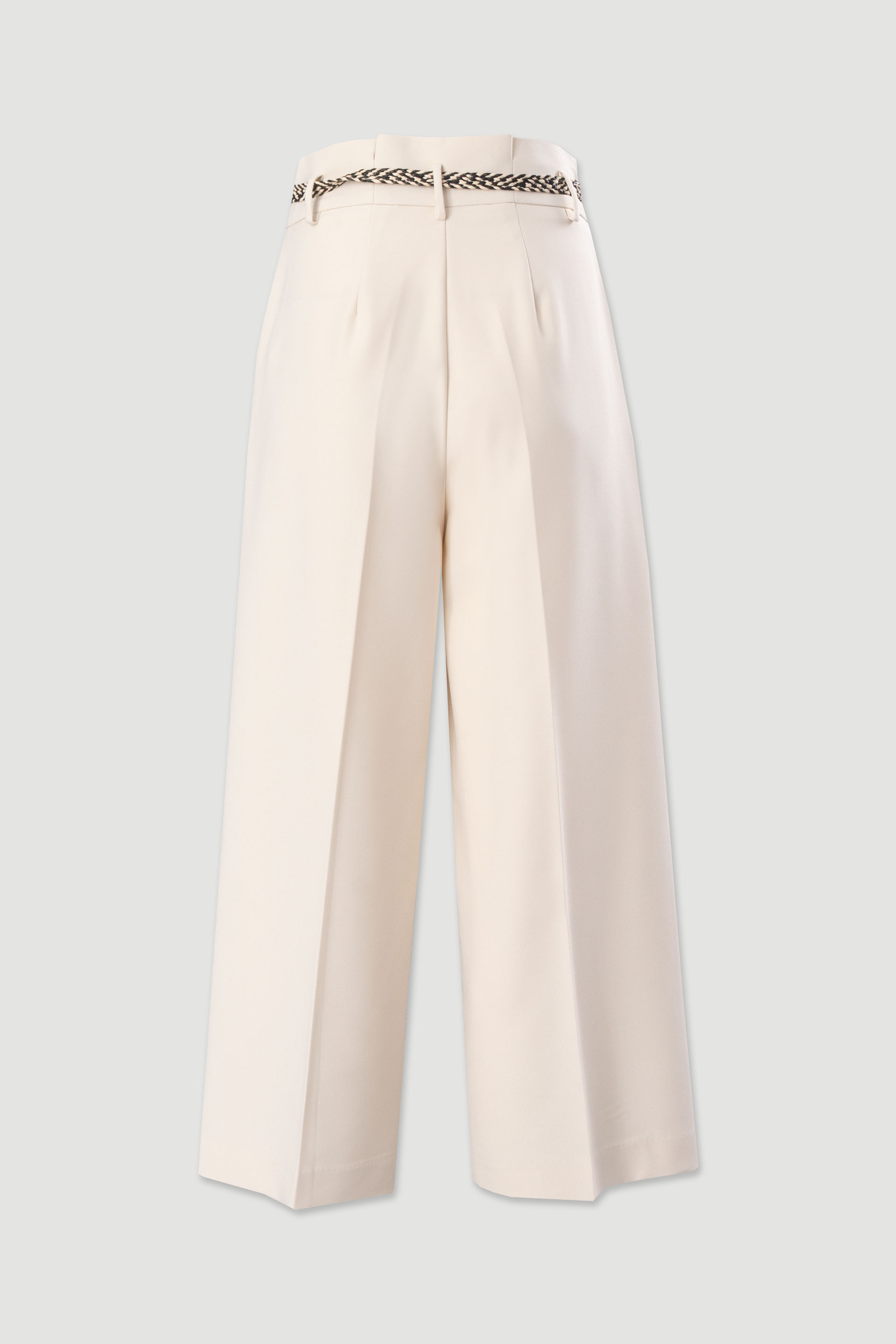 Pantalón fluido de tiro alto con cinturón