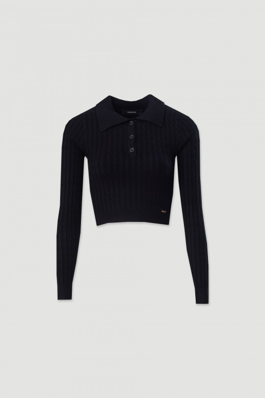 Polo en maille texture