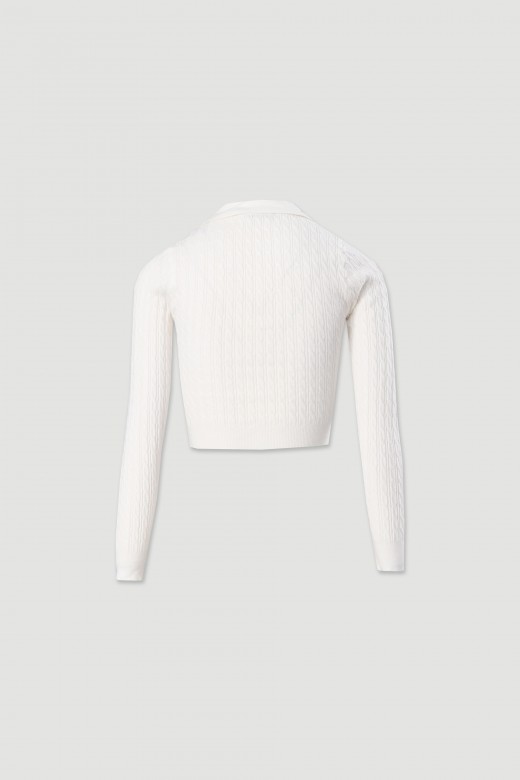 Polo en maille texture