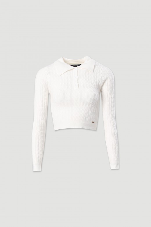 Polo en maille texture
