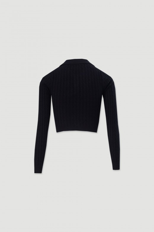 Polo en maille texture