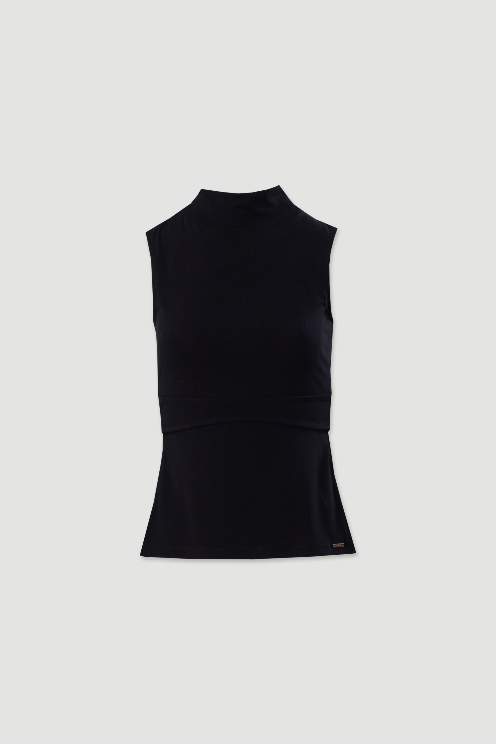High neck top with back tie