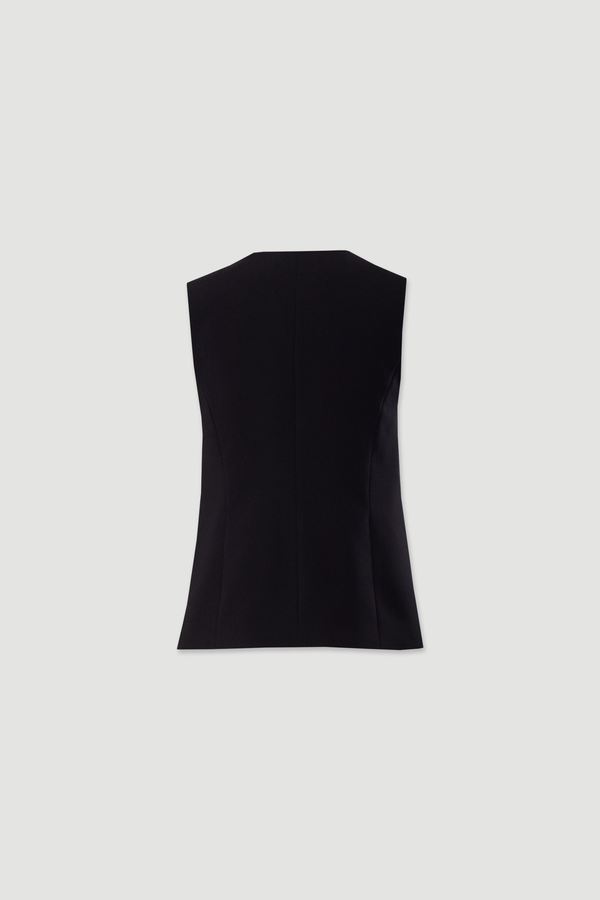 Vest with v-neckline and metallic buttons