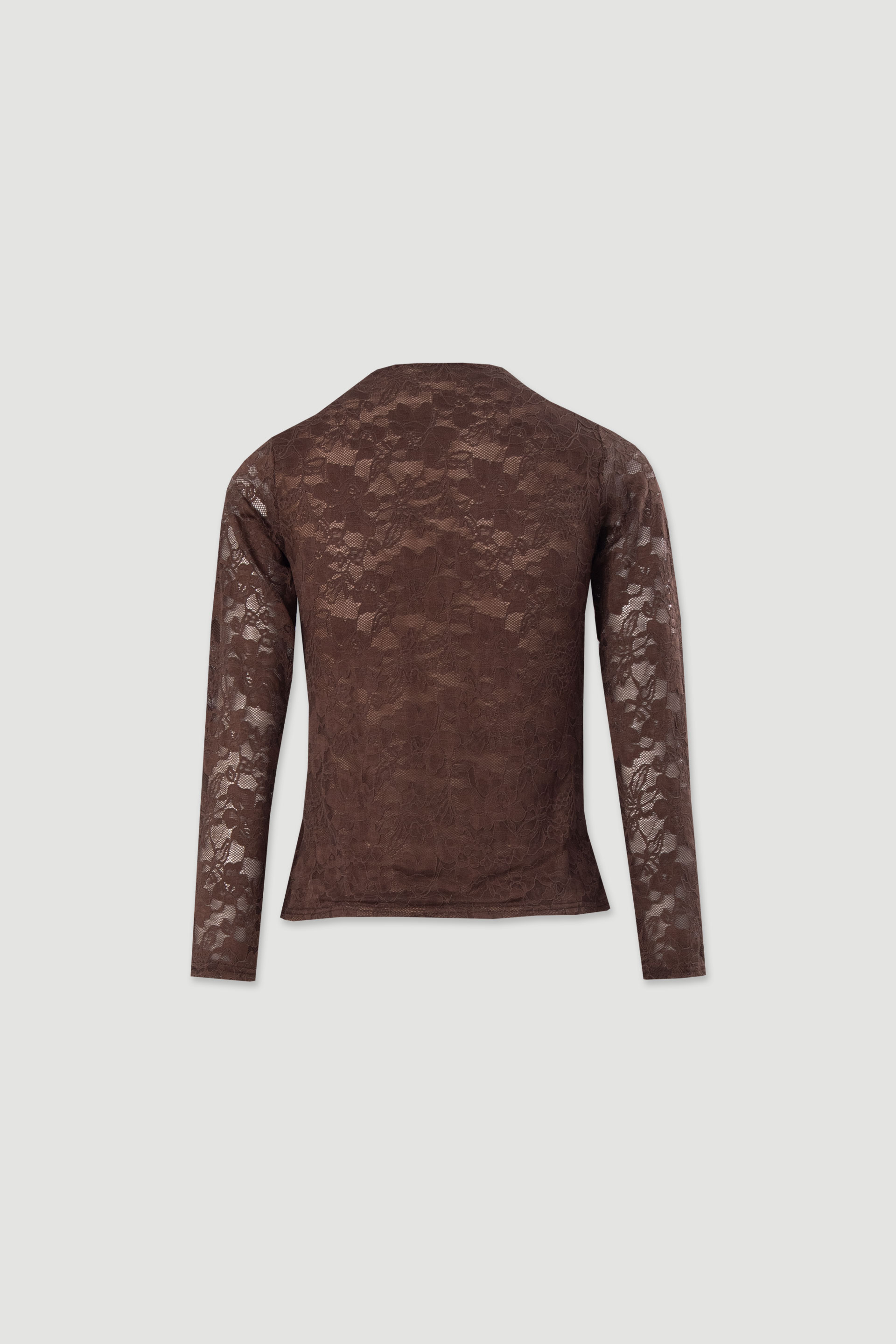 Jersey de tejido encaje con detalle fruncido