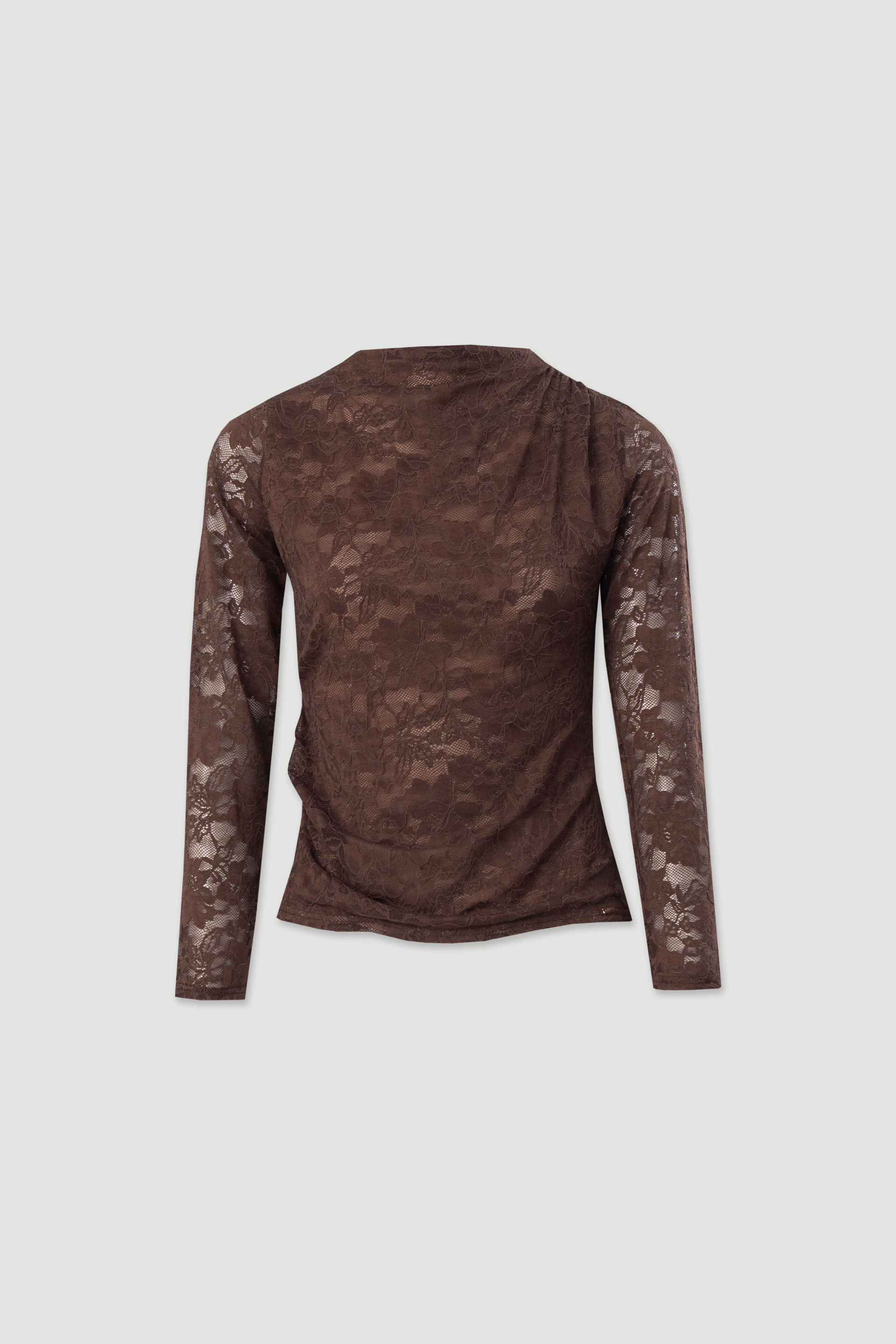 Jersey de tejido encaje con detalle fruncido