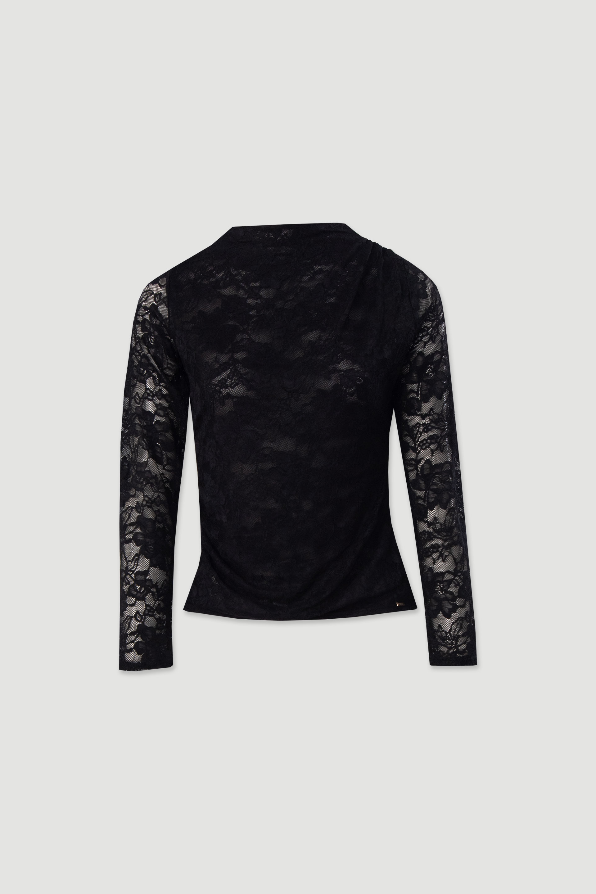 Jersey de tejido encaje con detalle fruncido