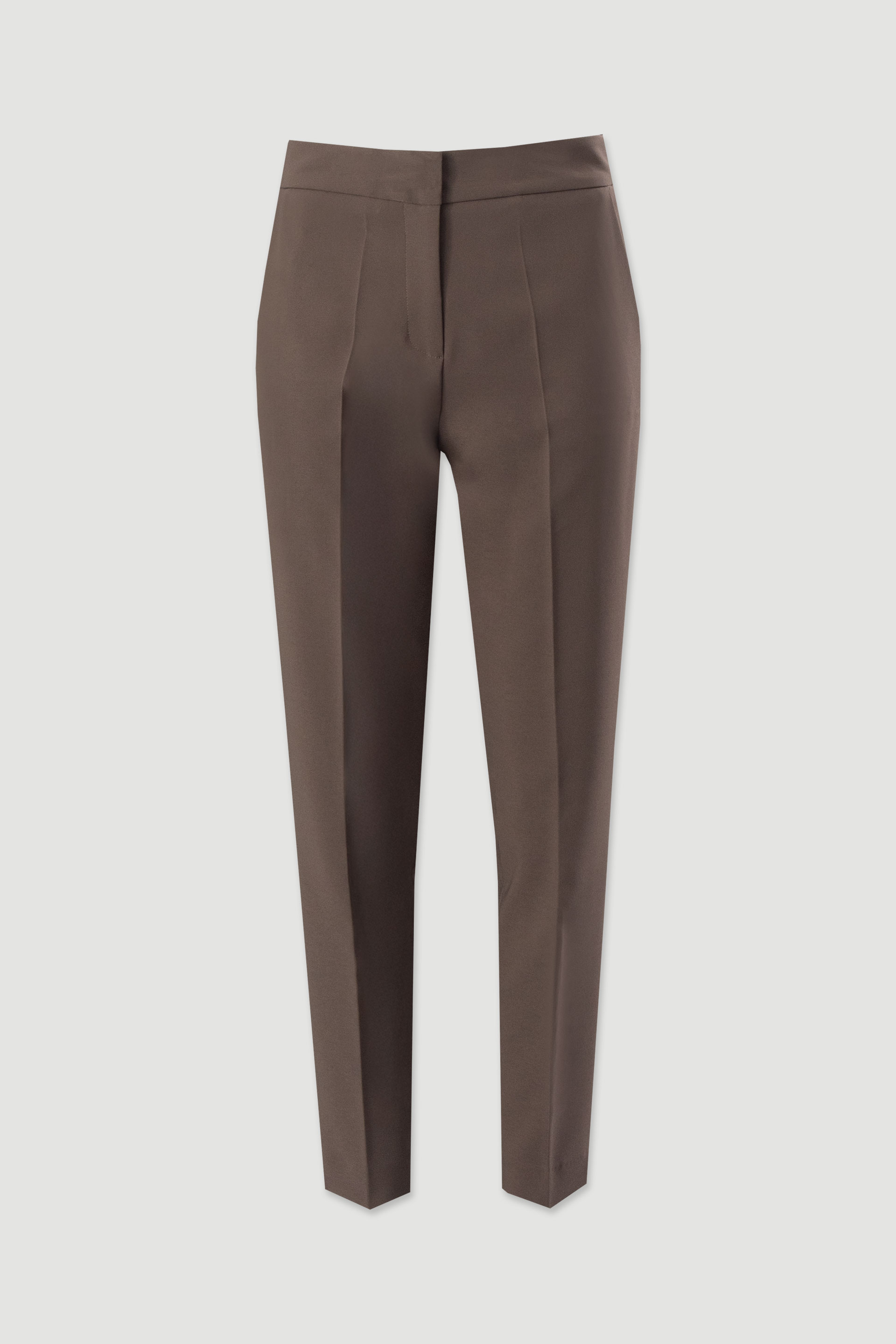 Classic high-waisted trousers with elastic belt detail