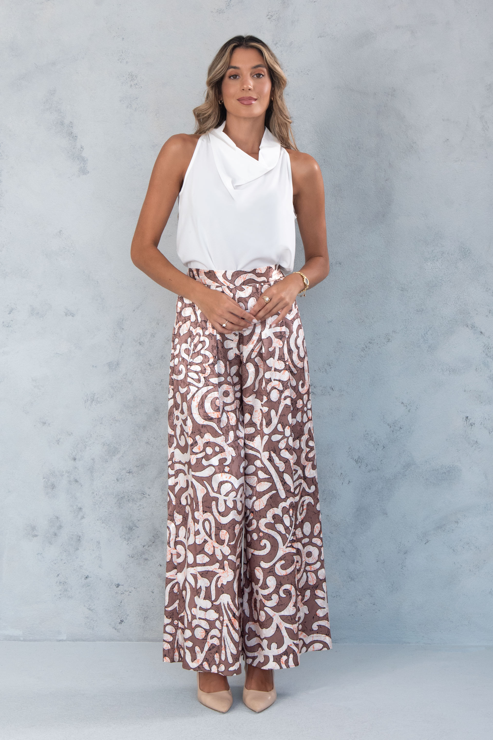 Top gola subida drapeada