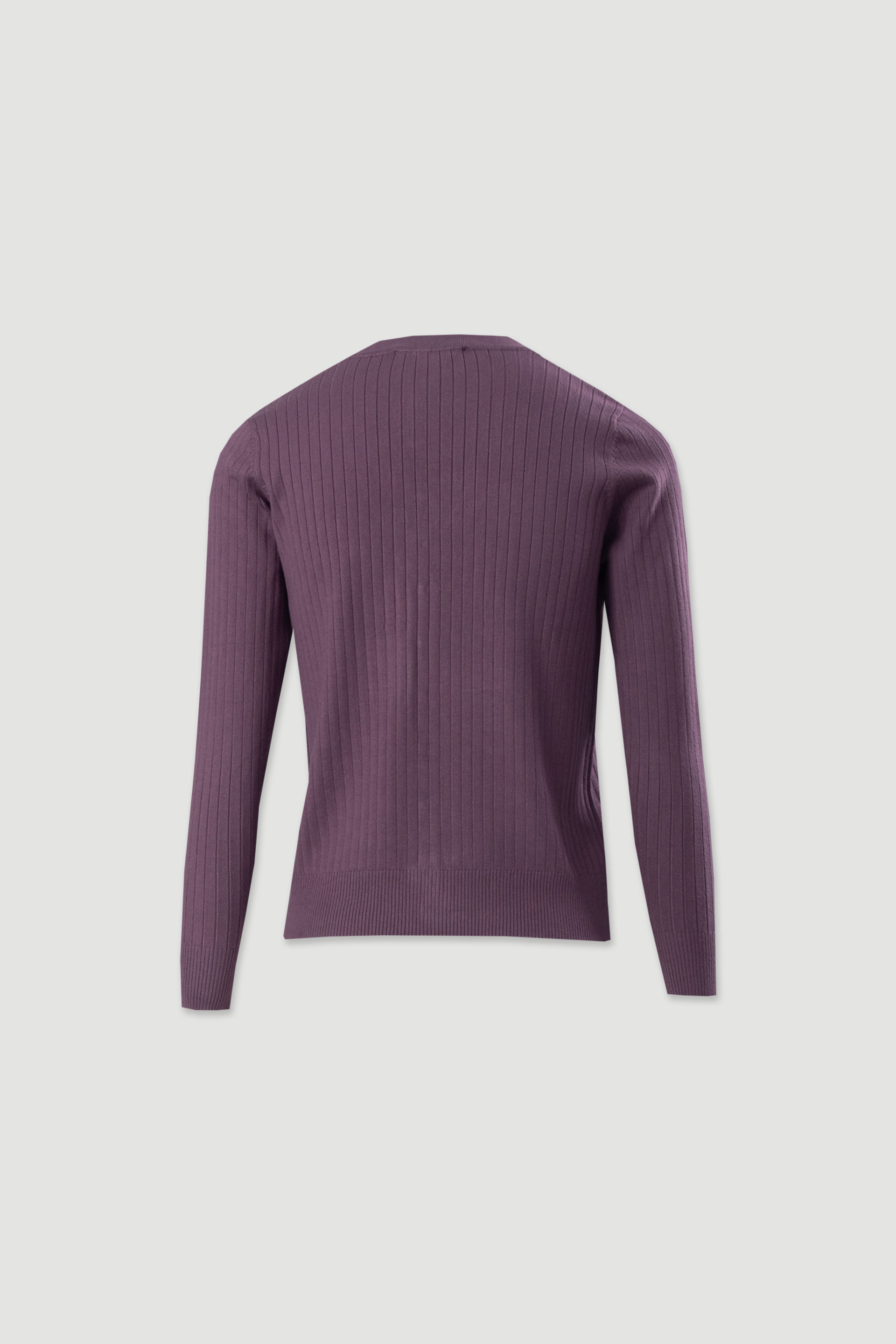 Ribbed knit cardigan with v-neckline