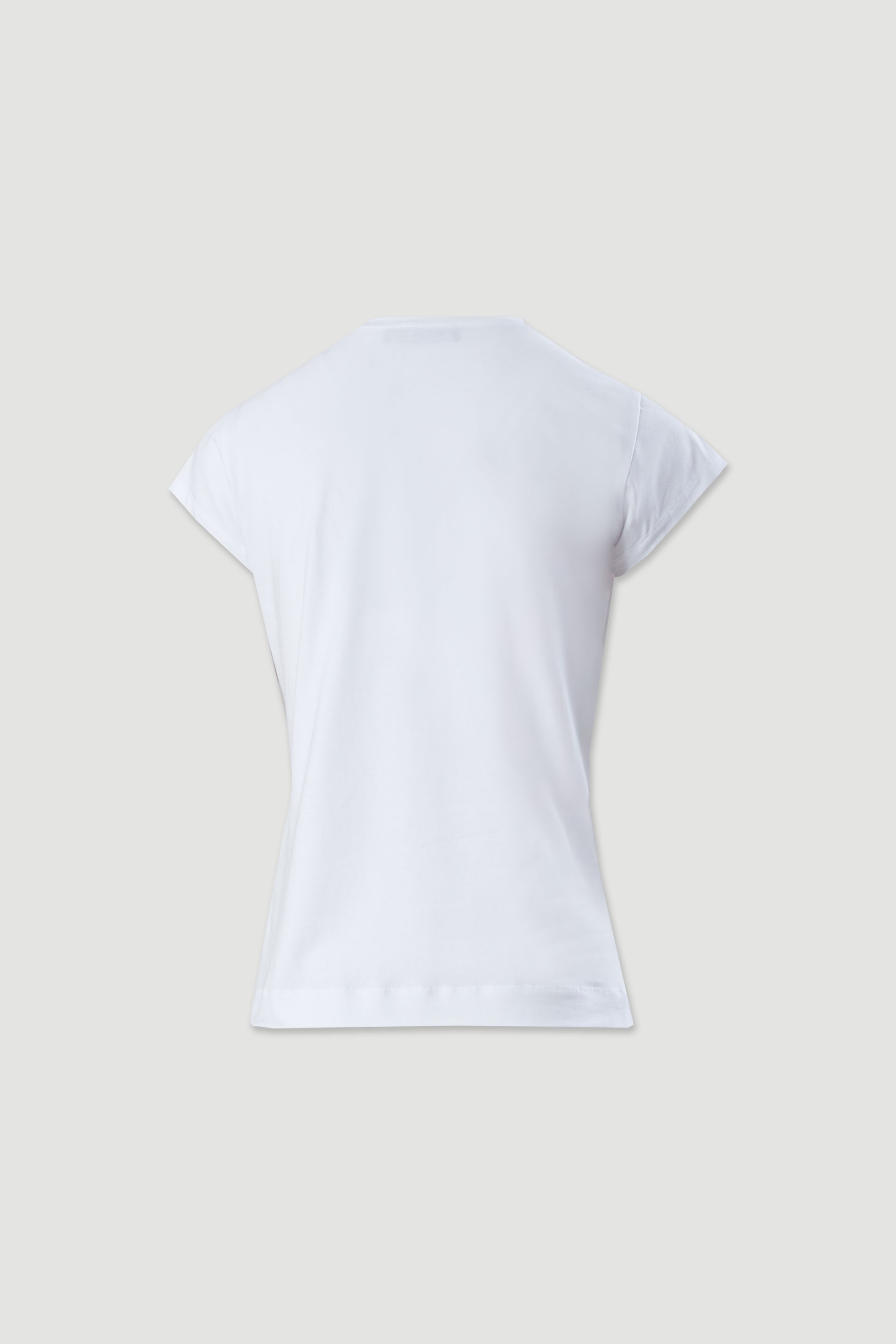 Basic cotton blend t-shirt with embroidered detail