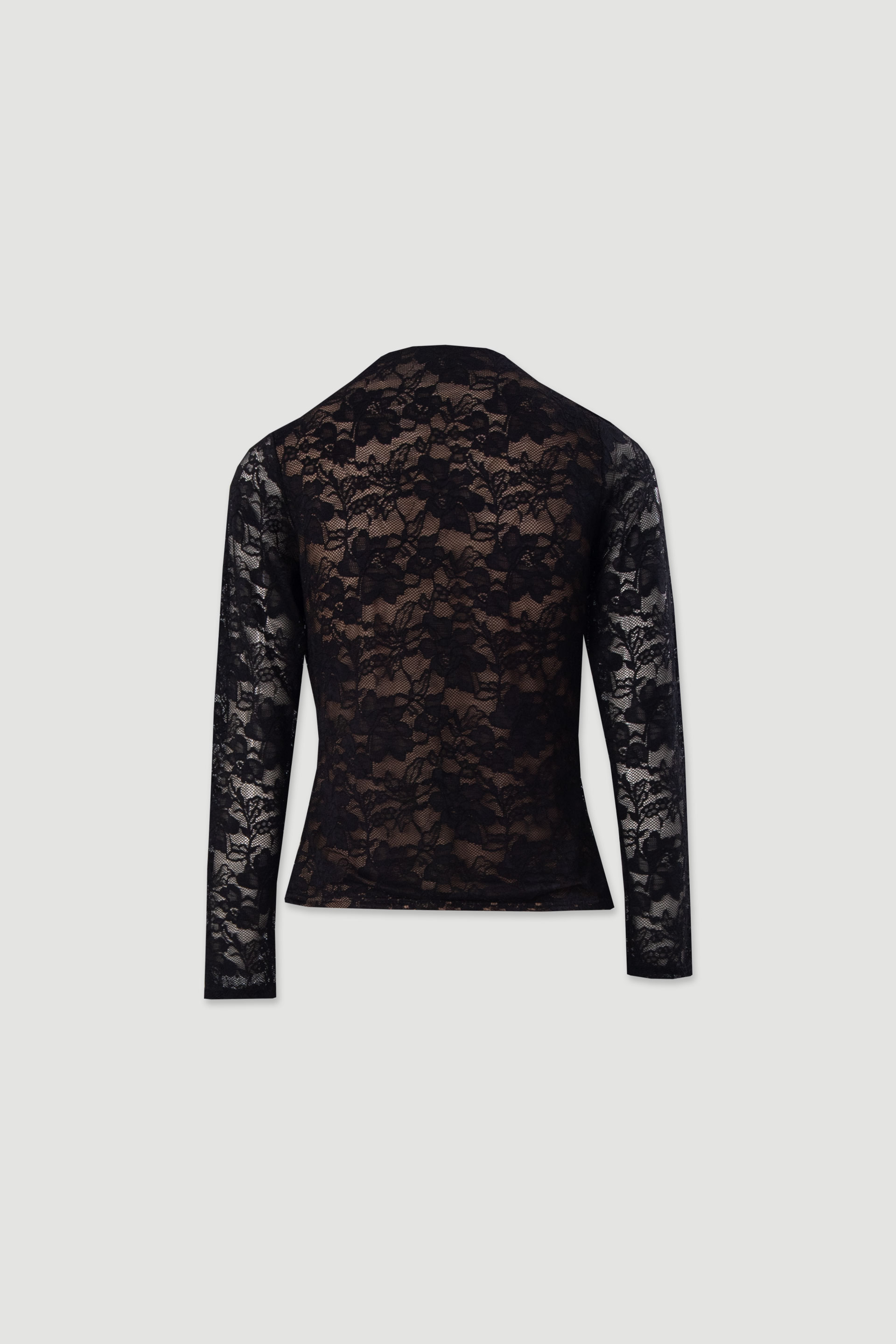 Jersey de tejido encaje con detalle fruncido