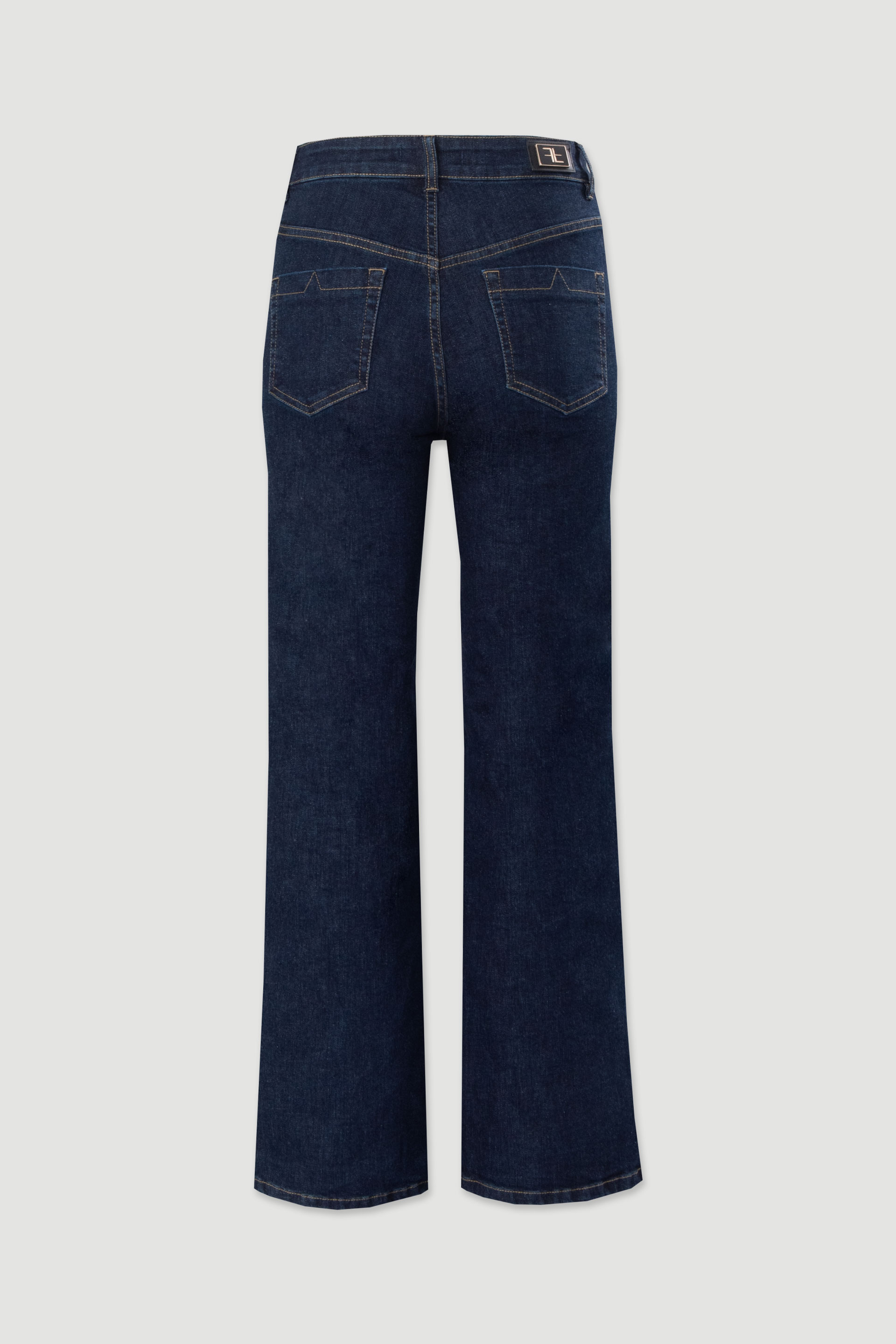 Jeans de algodón con abertura en la pernera