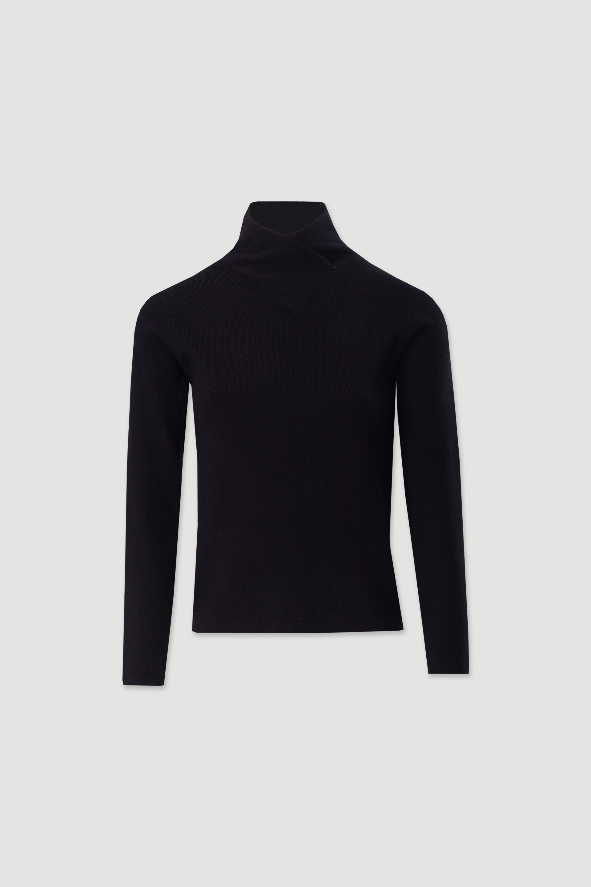 Jersey de punto con cuello cruzado