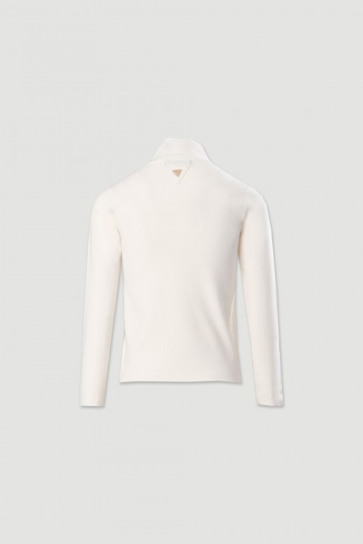 Pull en maille avec col crois