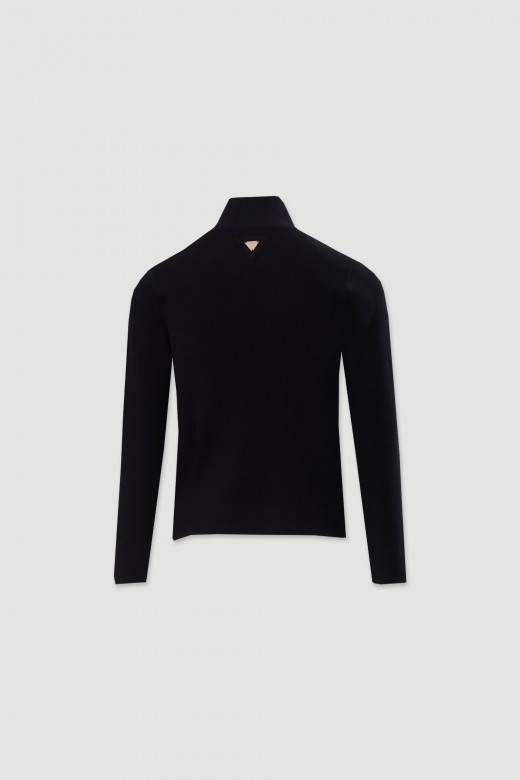 Pull en maille avec col crois