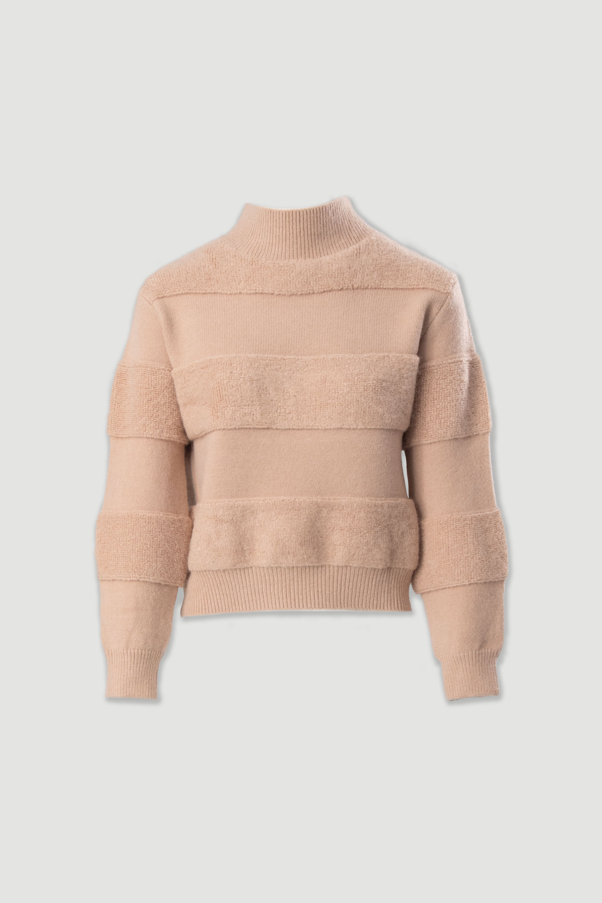 Jersey de punto con detalle efecto borreguito