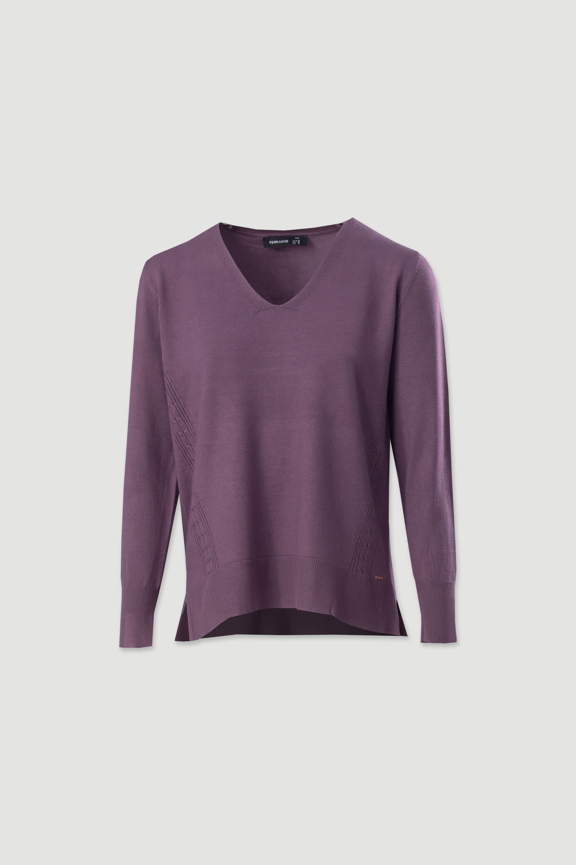 Túnica de malha com decote em v