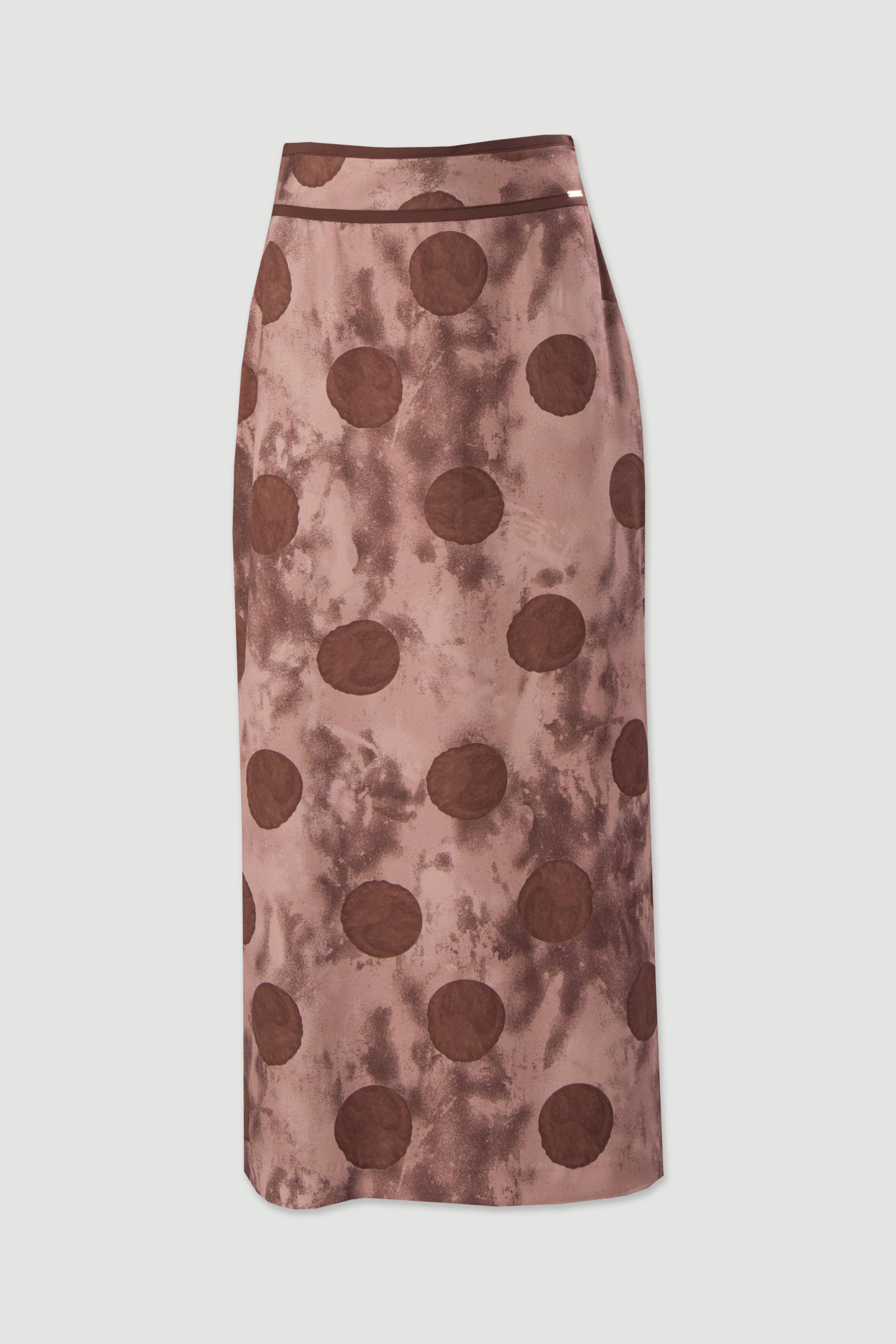 Falda larga estampada con abertura lateral