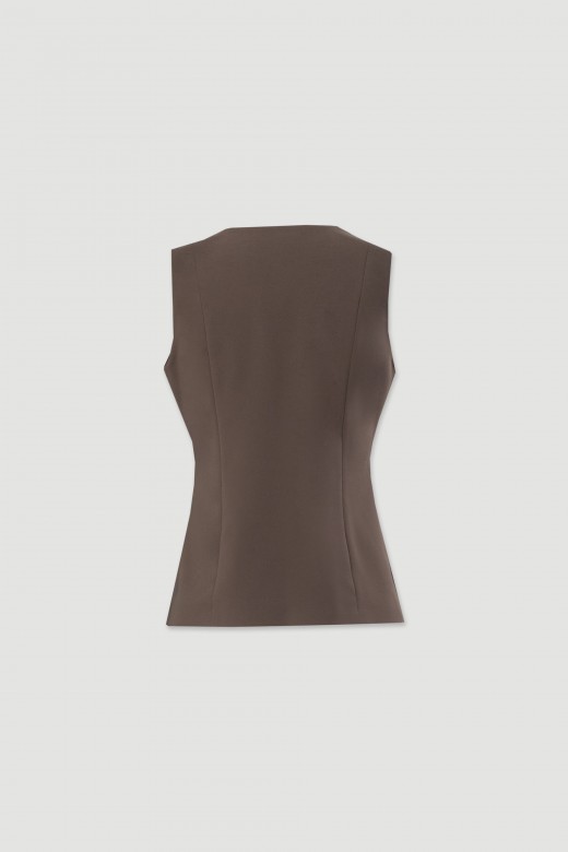 Gilet cintr  dcollet en v