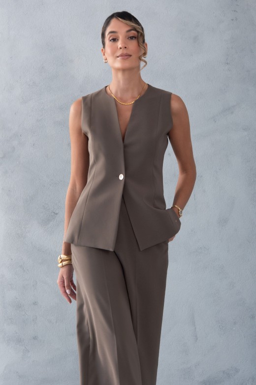Gilet cintr  dcollet en v