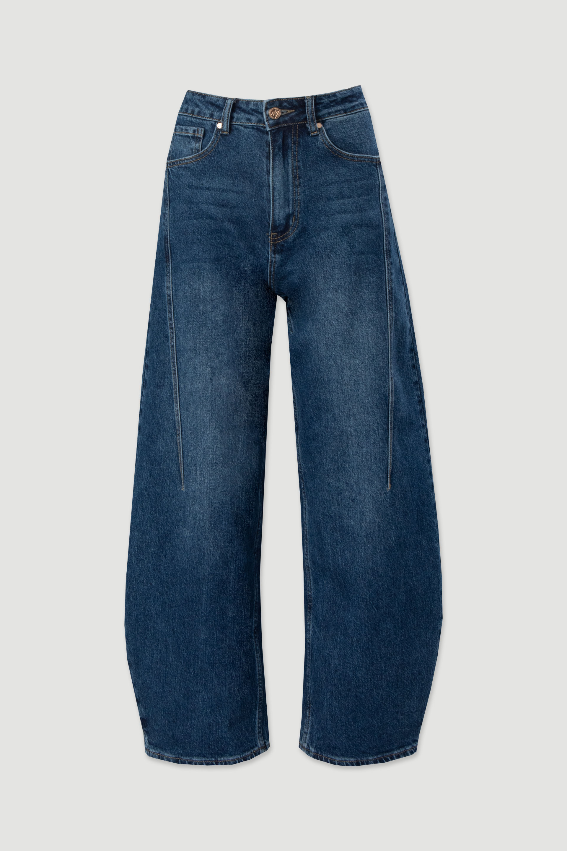 Jeans estilo globo de tiro alto