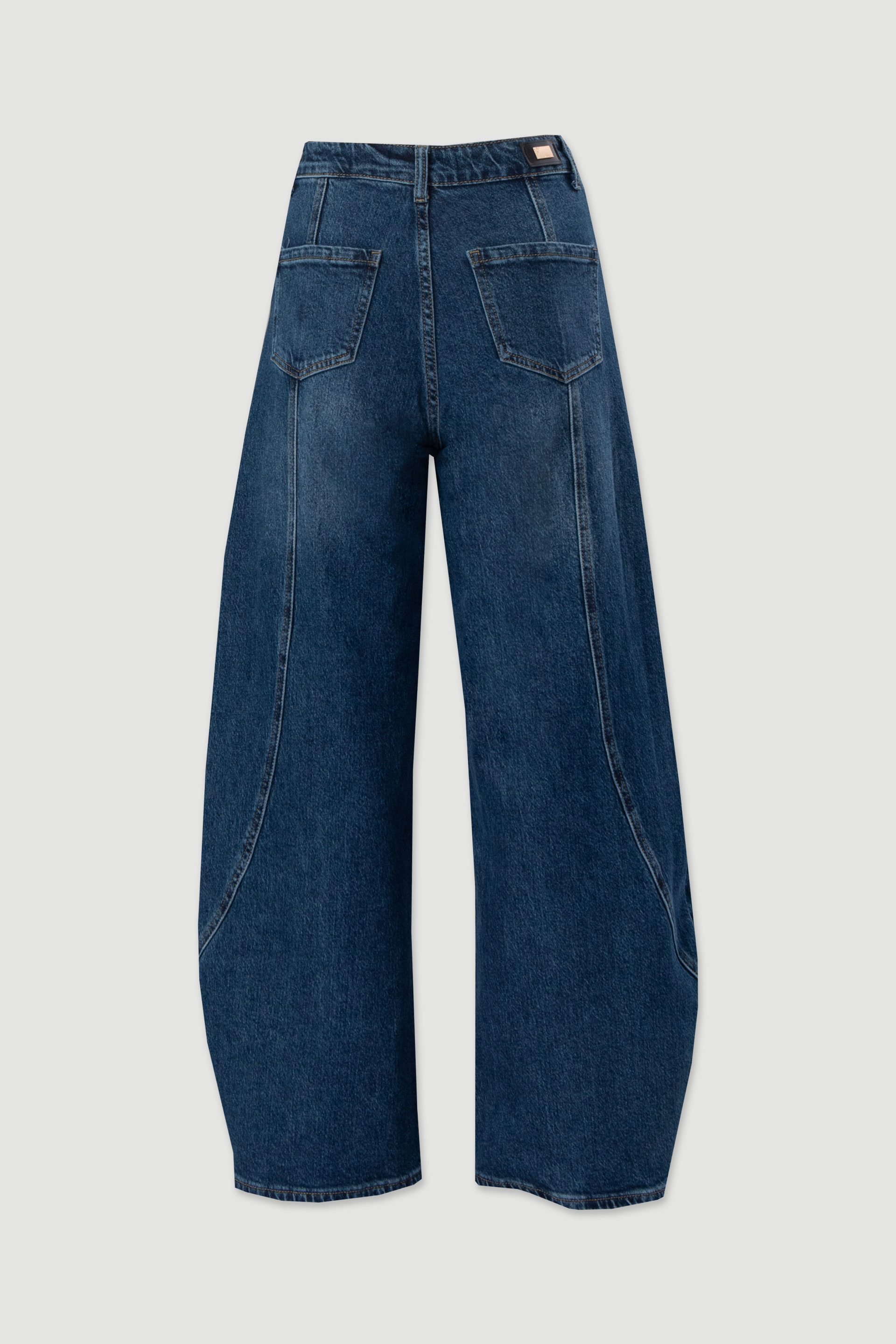 Jeans estilo globo de tiro alto