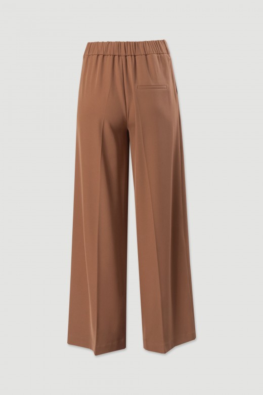 Pantaln wide leg con detalle de hebillas